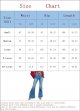 Women's High Waisted Bell Bottom Jeans Stretch Casual Raw Hem Denim Pants