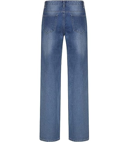 Women's Loose Jeans High Waist Wide Leg Plus Size Cargo Jeans